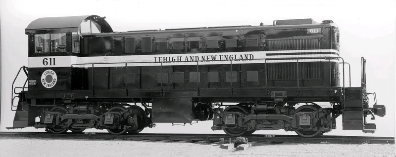 Lehigh & New England #611 builder's photo: Railroad & Industrial Preservation Society collection