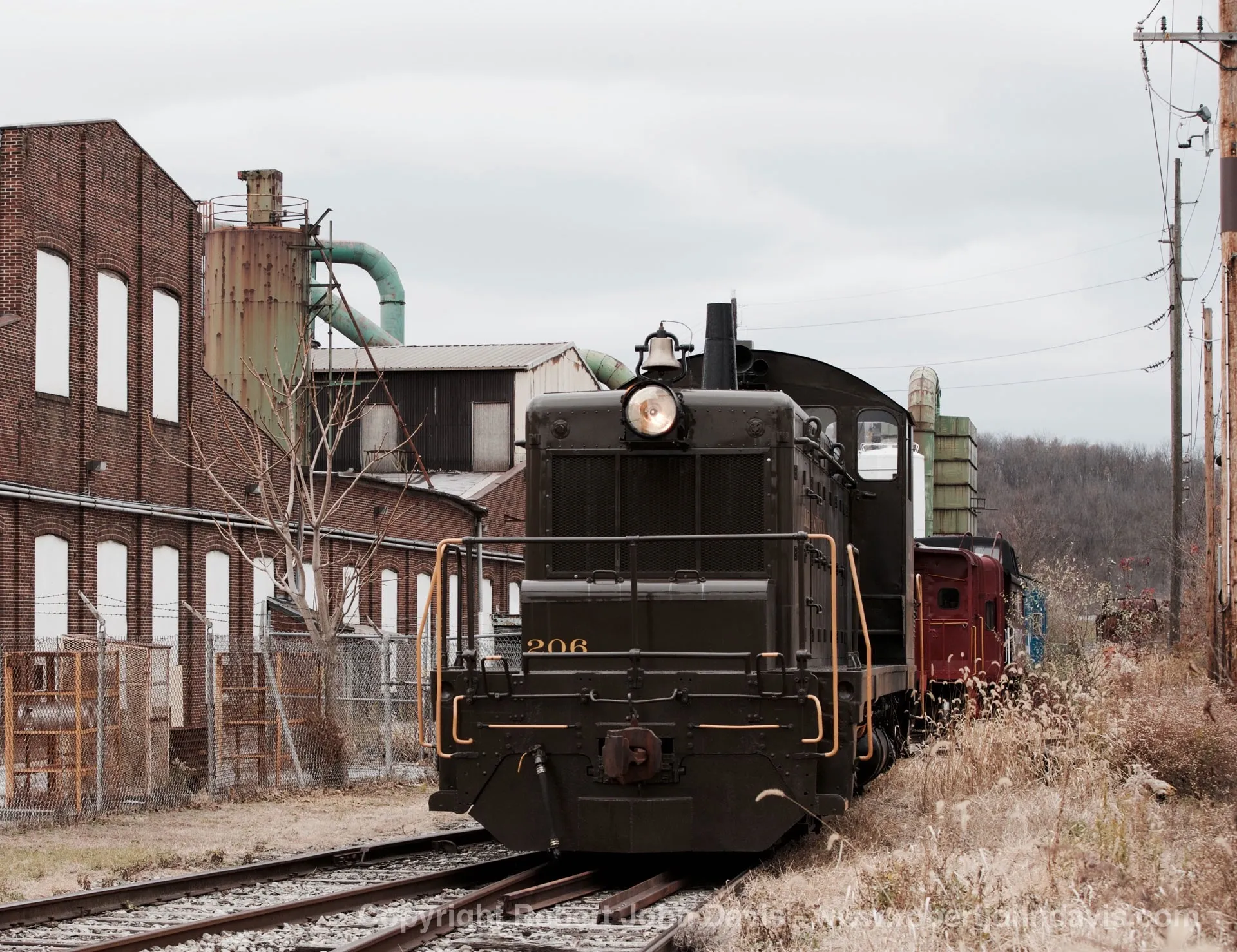 Diesel locomotive #206 pulls most of the passenger excursions on the A&A. Built in 1937 for service at the nearby Bethlehem Steel plant in that company’s namesake city, she is the second oldest operating diesel in the United States.